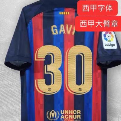 ✼△℗  Barcelona player version jersey 2223 season short sleeve soccer uniform quick-drying messi pendry movement