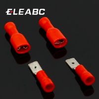 4.8mm Red Female Male Electrical &amp; Wiring Connector Insulated Crimp Terminal Spade