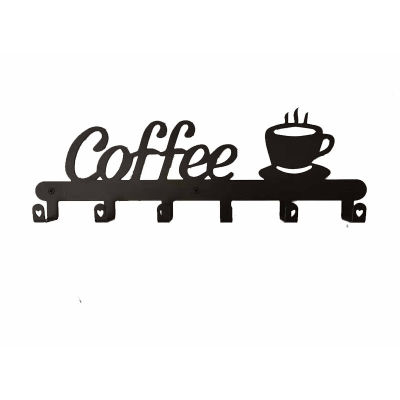 Coffee Mug Holder Wall Mounted,Coffee Bar Decor Sign,Coffee Cup Rack Holds,Coffee Sign Mug Hanger,Coffee Mug Rack