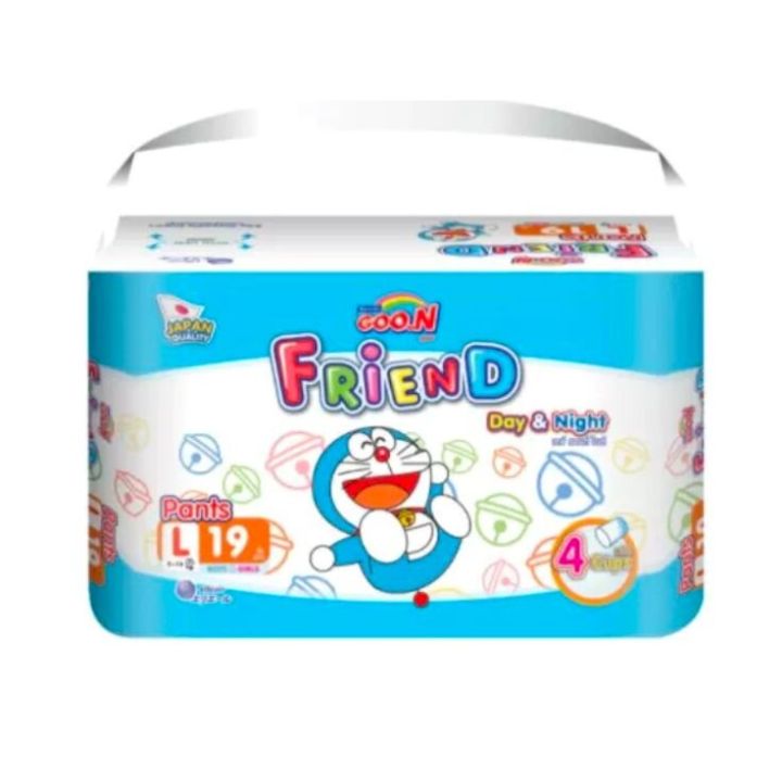 fernnybaby-กูน-diapers-goon-friend-1-แพ็ค-แพมเพิส-กูน-เฟรนด์-จัมโบ้-ไซส์-s-xxl-พร้อมลายการ์ตูนโดราเอม่อน