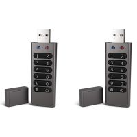 2X Secure USB Drive, Volkcam 32GB Encrypted USB Flash Drive Hardware Password Memory Stick with Keypad U Disk Flash