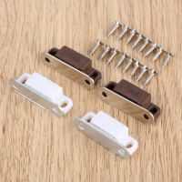 【CC】◈▧  5pcs Magnetic Catchs 27x10mm Cupboard Wardrobe Cabinet Latch Catch Hardware White/Brown