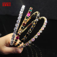 【CW】AINAMEISI Fashion Multicolor Rhinestone Hairband Women Princess Crystal Wedding Tiaras Baroque Headwear Bridal Hair Accessories