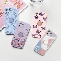 [ข้อเสนอพิเศษ] Romwe  สำหรับ Xiaomi Mi 11 Lite Pro เคสผีเสื้อน่ารักที่วางแหวนแม่เหล็กสำหรับ Xiaomi Mi 11i Mi11 Lite อัลตร้า Mi11lite F Undas C Oque