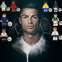 ฟุตบอล Beckham Ronaldo ของขวัญวันเกิดของเล่นเพื่อการศึกษาสำหรับเด็ก DIY Building Blocks Minifigures อิฐภาพยนตร์