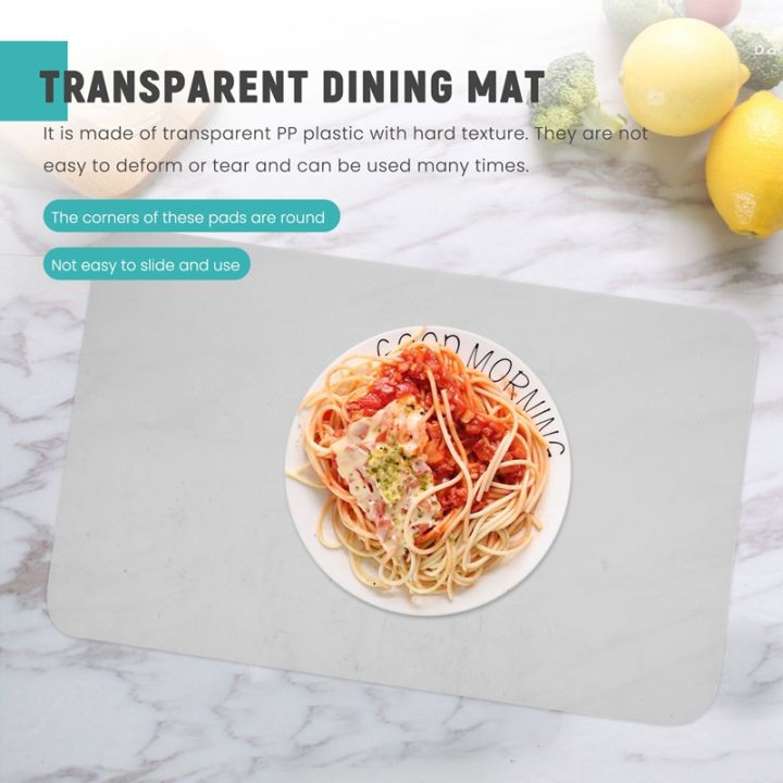 set-of-8-transparent-place-mats-washable-white-dining-table-place-mat-plastic-non-slip-anti-fouling-heat-resistant