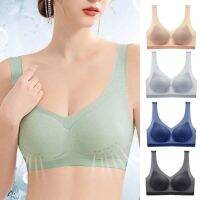 Women Bra Super Thin Hollow Out Detachable Pads Cooling Ice Silk Breast Support Wireless Seamless Women Brassiere Inner Wear Clo