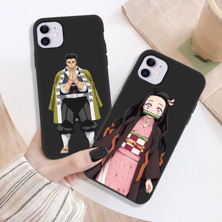 taoyunxi-ญี่ปุ่น-anime-demon-slayer-กรณีเคสโทรศัพท์-iphone-สำหรับ-iphone-12-11-pro-max-12-mini-6-6s-7-8-plus-se-2020-x-xr-xs-max-ครอบคลุมซิลิโคนสีดำเคสใส่โทรศัพท์นุ่มกรณี