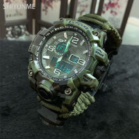 SHIYUNME Men Outdoor Sports Watches Compass LED Digital Quartz Watch Men Military Waterproof Wristwatches Relogio Masculino