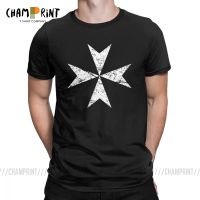 Mens Knights Templar Crusader Maltese Cross T Shirt Cotton Clothes Vintage Short Sleeve Crewneck Tees T Shirt |T-Shirts|   - AliExpress