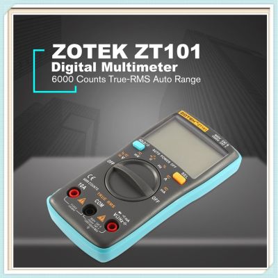 6000 Counts Display ZOTEK ZT101 มัลติมิเตอร์แบบดิจิตอล 6000 Counts AC/DC Ammeter Voltmeter ดิจิตอลมัลติมิเตอร์