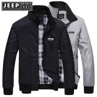 JEEP SPIRIT 1941 ESTD เสื้อแจ็คเก็ตผู้ชายฤดูใบไม้ผลิฤดูใบไม้ร่วงเสื้อลำลองผู้ชายกีฬา Stand Collar Bomber Jacket 4XL