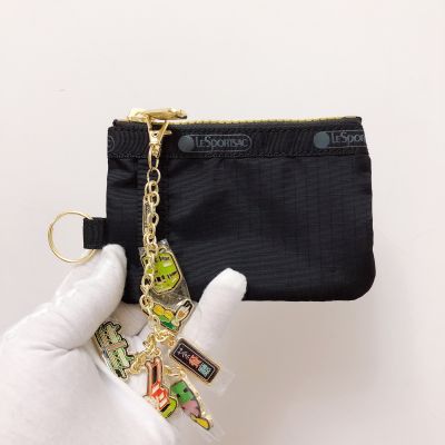 Lesportsac 2023 กระเป๋าผู้หญิงกระเป๋าเครื่องสำอางขนาดเล็กและใช้งานได้จริงกระเป๋าใส่กุญแจกระเป๋าใส่เหรียญ2437