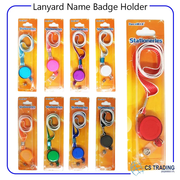 Decamax Round Shape ID Card Pulley + Lanyard Yoyo Pulley