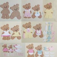 【CW】 Brown bear and clothes Metal Cutting Dies Stencils forScrapbook Photo Album Paper Card Decorative Craft Die New