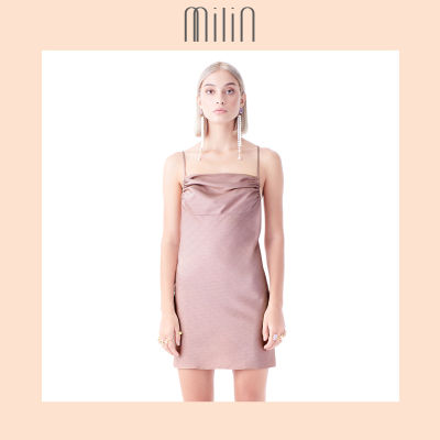[MILIN] Spaghetti strap mini dress เดรสสั้น เดรสสายเดี่ยว รูดข้างช่วงอก Alle Dress