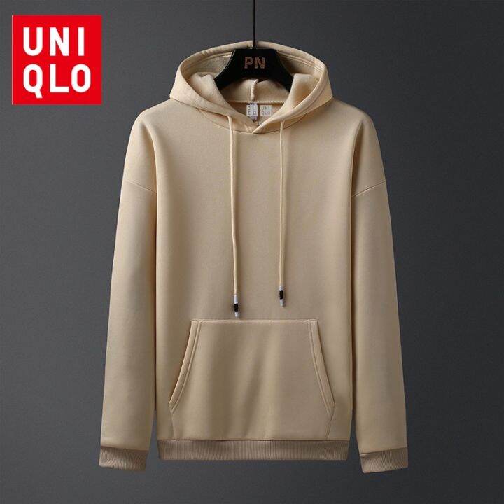 uniqlo-เสื้อกันหนาว-แขนยาว-มีฮู้ด-ผ้าฝ้าย-สไตล์สปอร์ต-สําหรับผู้หญิง