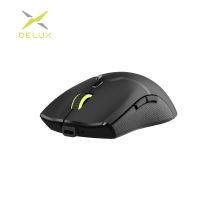 Delux M800โปรแกรมแบบสมบูรณ์ PAW3335เมาส์ไร้สายน้ำหนักเบา16000DPI 70G RGB ชาร์จได้สำหรับเกมส์พีซี