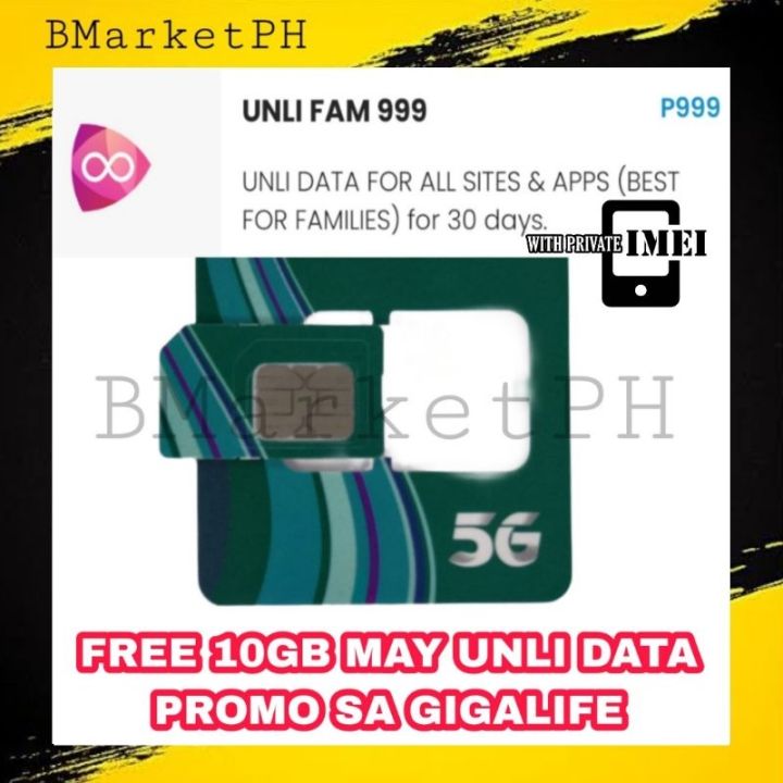 COD PLDT Home Prepaid WIFI FAM Sim FREE 10GB ELIGBLE FOR UNLI FAM 999 ...