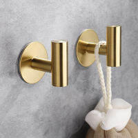 MR และ MS-Golden Brushed Coat แขวนติดผนัง Hook สำหรับ Home Self กาวห้องน้ำ Rack 2/4pcs-Wefdger