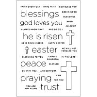 Prayer Cross DIY Silicone Clear Stamp Cling Seal Scrapbook Embossing Album Decor