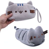 Pusheen Cat Plush 2pcs Pencil Bag Makeup Bag Set Kawaii Cartoon Cats Stuffed Animal Gifts for School Christmas Birthday 23cm 9