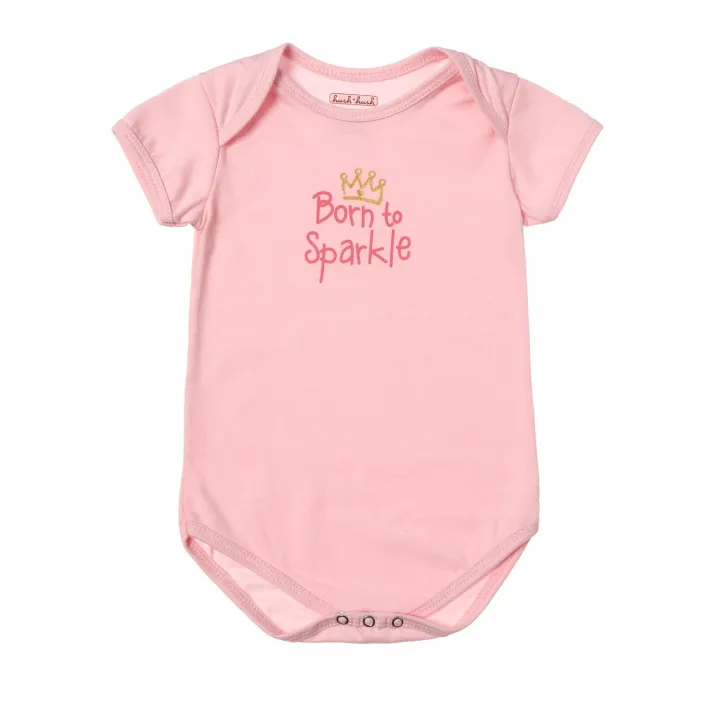 Hush Hush Baby Girls’ 3piece Born To Sparkle Onesie Set Lazada PH