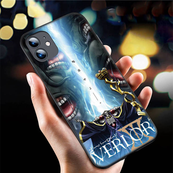 casing-หรับ-iphone-11-12-mini-x-xs-xr-pro-max-6-6s-7-8-6-7-8-plus-5-5s-se-2020-el91-overlord-anime-pattern-phone-เคสโทรศัพท์-อ่อนนุ่ม-tpu-black-ปก