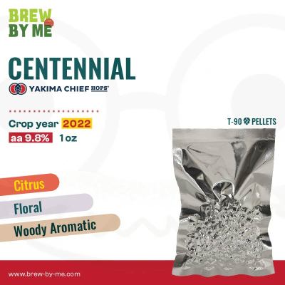 ฮอปส์ Centennial (US) PELLET HOPS (T90) โดย Yakima Chief Hop ทำเบียร์ Homebrew