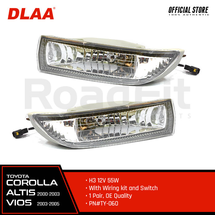 Dlaa Genuine Fog Lamp Fog Light H V W With Wiring Kit And Switch