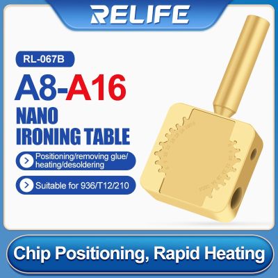 RELIFE RL-067B เคล็ดลับที่บัดกรีเหล็กความร้อนทองแดงบริสุทธิ์สำหรับ iPhone A8-A16 CPU RAM ชิป IC กำจัดกาวซ่อม BGA