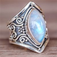 【CC】 Milangirl Boho Antique  Color Big Carving Rings Jewelry Ladies