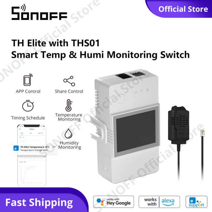 SONOFF TH Elite 16A WiFi Smart Switch Temperature and Humidity Monitoring  Switch