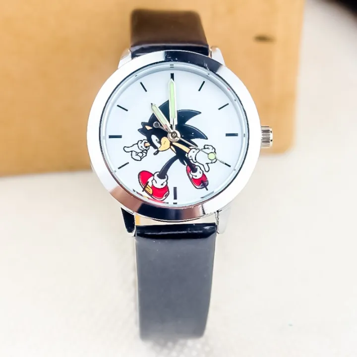 new-belt-quartz-watch-sonic-the-hedgehog-kawaii-high-value-creative-fashion-luminous-elementary-school-student-cartoon-anime