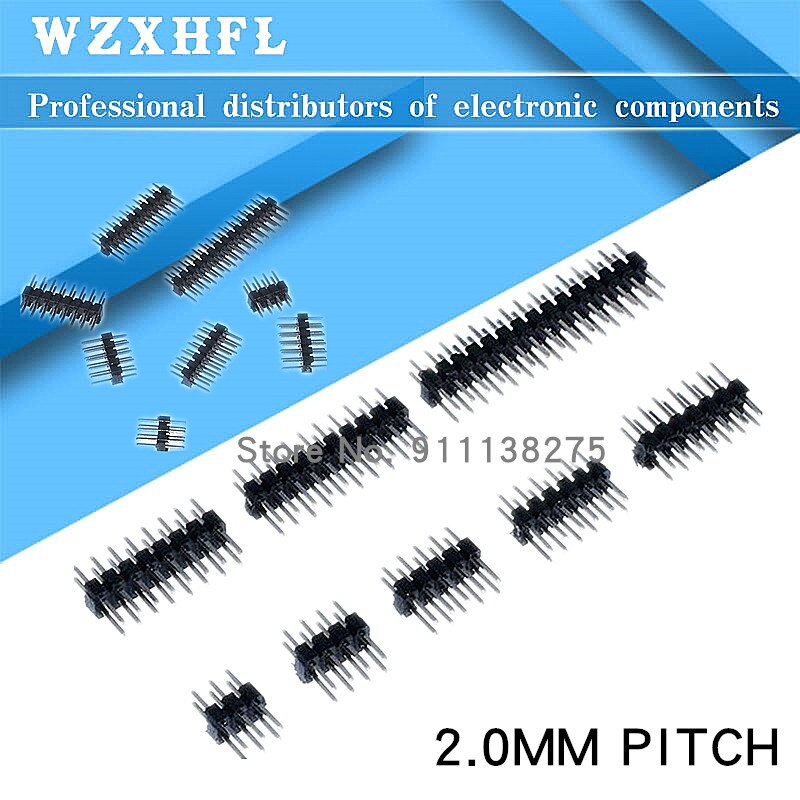 50pcs Pitch 2.0mm 2mm 2x7 Pin 14 Pin Female Double Row Straight Pin Header Strip 