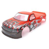 for 1/10 RC Car T-10 PVC Painted Body Shell 1/10 RC Car Truck Width 205Mm Wheelbase 255Mm Red Collars