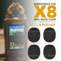 4ชิ้นสำหรับ TASCAM X8 X 8บันทึกกระจกไมโครโฟน Windproof ไมค์ปกกระจกฟองน้ำโฟมป๊อปกรองโล่ไมค์หน้าจอ