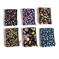 【CW】✵☇  Coin Purse Flowers Print Cotton Small Wallet Female Short Hand Money Card Holder