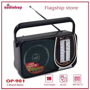 LoopTone Tabletop AM/FM Radio Vintage Retro Classic Radio  Bluetooth-compatible Built-in Speaker Treble&Bass Hand-crafted Wood