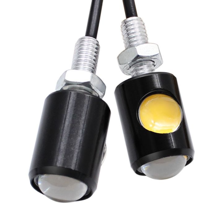 auto-style-ไฟตาแมว-led-12v-1คู่-2ชิ้น-แสงสีส้ม-ไฟ-led-eagle-eyes-3watt-ไฟเลี้ยวแต่ง-ไฟส่องป้ายทะเบียน-อะไหล่รถมอไซค์