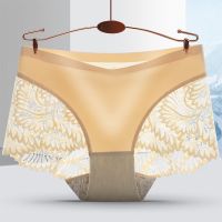 Seamless Underwear Female Panties Quality Lace Antibacterial Woman Mid Waist Soft Silk Panty Underpants Bragas Mujer