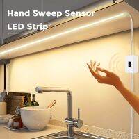 Waterproof Sensor Night Light 5V Backlight TV Kitchen Under Cabinet Lamp Hand Sweep Waving ON OFF LED Light Strip USB Smart Lamp