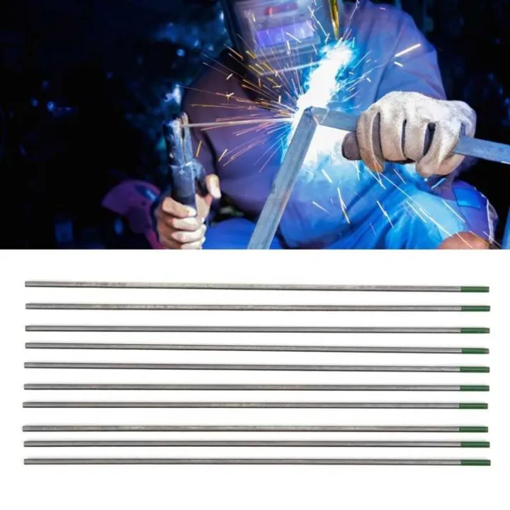 【Ready】 10Pcs Professional Tungsten Electrodes Welding Electrodes TIG