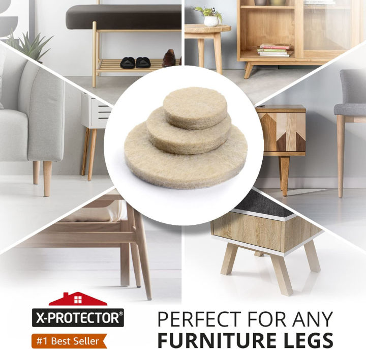 felt-furniture-pads-x-protector-181-pcs-premium-furniture-pads-felt-pads-furniture-feet-best-wood-floor-protectors-protect-your-hardwood-amp-laminate-flooring-181-pcs-beige