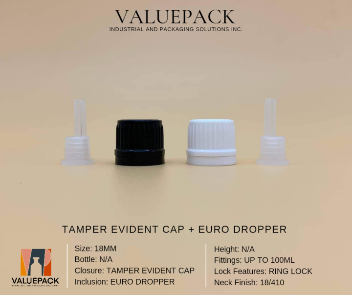 10pcs Tamper evident caps + euro dropper Lazada PH