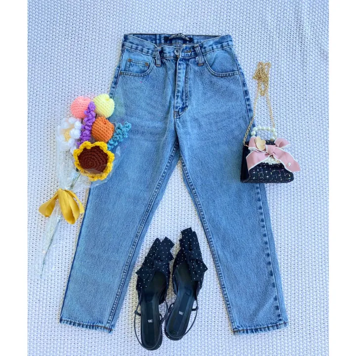 Philippine spot MOM Jeans Denim Highwaist Bangkok Pants Punny Jeans