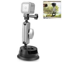 ยึดแขนจุกดูดรถยนต์พร้อมตัวแปลงเลนส์และสรูแบบยาวสำหรับ Insta360 X3/GO 3 /R/gopro/dji และชุดกล้องถ่ายภาพกีฬาอื่นๆ