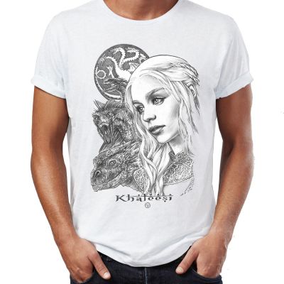 new Men short sleeve t-shirt Daenerys Targaryen Pencil Drawing Elegant Artwork t shirt tees tops harajuku streetwear  U41R