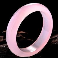 Genuine Natural Pink Jade Bangle Bracelet Fashion Charm Jewellery Accessories Hand-Carved Amulet Gifts for Women Men