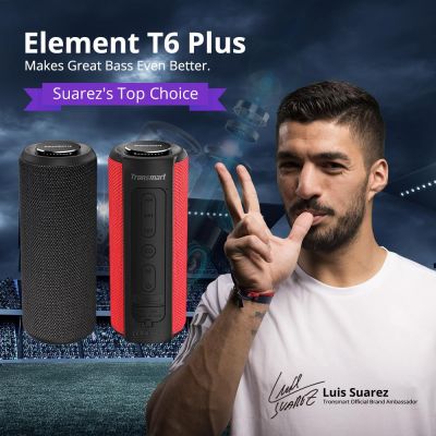 Tronsmart Element T6 Plus ลําโพงบลูทูธ 5.0 แบบพกพา พร้อมเอาท์พุต 40W IPX6 กันน้ํา TWS dd